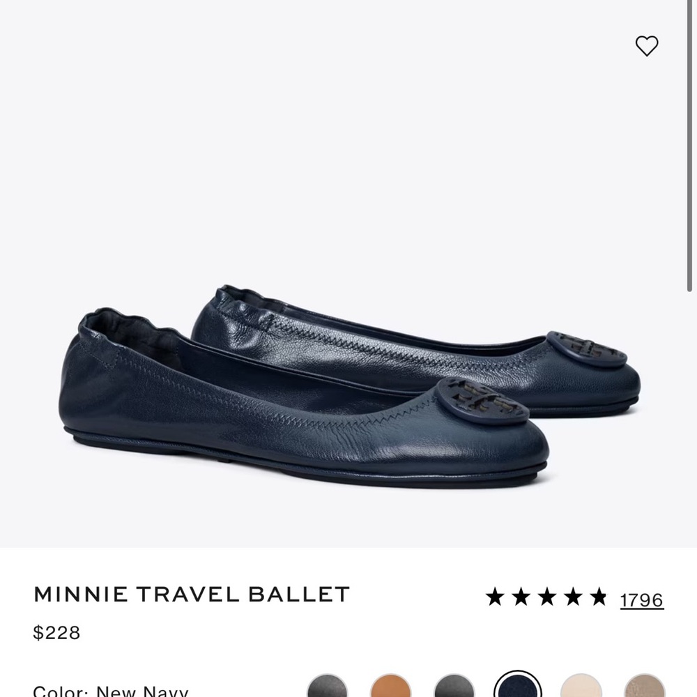 Tory Burch Blue Ballet Flats
